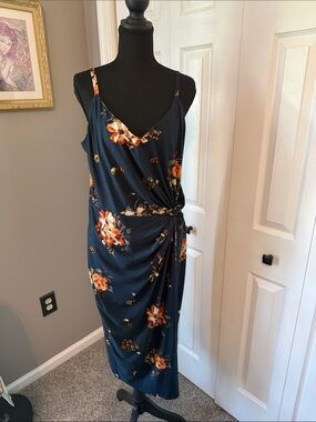long blue dresses for women KissProm Royal Color:Navy/Rose Gold 309145 KissProm A-line Spaghetti Straps Sky Blue